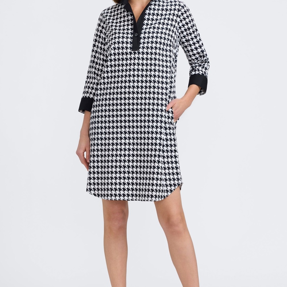 Black and White Houndstooth Dress